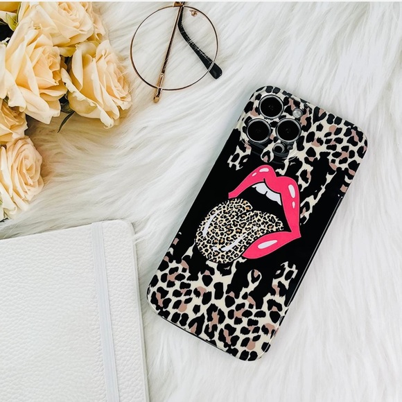Amazon Other - iPhone 13 Rolling Stones Leopard Tongue Case